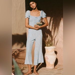 FAITHFULL THE BRAND Della Jumpsuit - Essa Floral in Riviera Blue